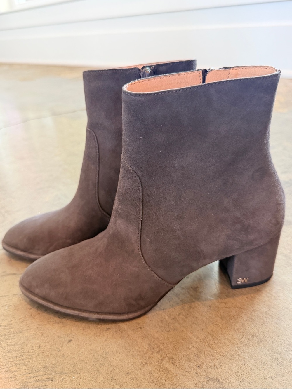 Stuart Weitzman Grey Suede Ankle Boots Size 6